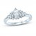 Diamond Engagement Ring 1 ct tw Marquise/Round 14K White Gold