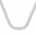 Men's Curb Chain Necklace 14K White Gold 22" Length