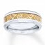 Men's Wedding Band Yellow Ion Plating Stainless Steel 8mm