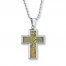 Men's Cross Necklace Stainless Steel 22" Length