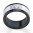 Men's 9mm Wedding Band Diamond Accent Stainless Steel