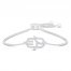 Diamond Hamsa Bolo Bracelet 1/6 ct tw Round-cut Sterling Silver