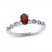 Garnet & Diamond Ring 1/15 ct tw 10K White Gold