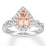 Neil Lane Morganite Engagement Ring 3/4 ct tw Diamonds 14K Gold