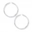 Hoop Earrings 14K White Gold 40mm