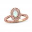Opal & Diamond Ring 1/10 ct tw 10K Rose Gold