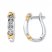Diamond Hoop Earrings 1/10 carat tw Sterling Silver/10K Gold