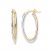 Oval Hoop Earrings 14K Two-Tone Gold