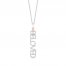 Hallmark Diamonds "Beloved" Necklace 1/5 ct tw Round-Cut Sterling Silver/10K Rose Gold 18"