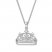 Crown Necklace Lab-Created White Sapphires Sterling Silver