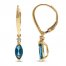 London Blue Topaz & Diamond Accent Drop Earrings 10K Yellow Gold