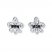 Fleur-de-Lis Earrings 1/6 ct tw Diamonds Sterling Silver