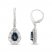 London Blue Topaz & White Lab-Created Sapphire Earrings Sterling Silver