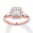 Emerald-cut Diamond Engagement Ring 1 ct tw 14K Rose Gold