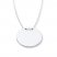 Oval Disc Necklace 14K White Gold