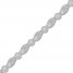 Diamond Bracelet 1 ct tw Round/Baguette Sterling Silver 7.25"