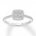 Diamond Engagement Ring 1/2 ct tw Round-cut 10K White Gold