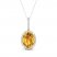 Citrine & White Lab-Created Sapphire Necklace 10K Yellow Gold/Sterling Silver 18"