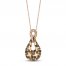 Le Vian Chocolatier Diamond Necklace 5/8 ct tw 14K Strawberry Gold 18"