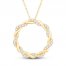 Circle of Gratitude Diamond Necklace 3/8 ct tw Round-cut 10K Yellow Gold 19"