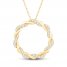 Circle of Gratitude Diamond Necklace 3/8 ct tw Round-cut 10K Yellow Gold 19"