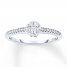 Diamond Promise Ring 1/4 ct tw Round-cut 14K White Gold