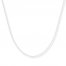 Box Chain Necklace 14K White Gold 24" Length