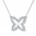 Diamond Butterfly Necklace 1/6 ct tw Round-cut Sterling Silver