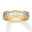 Chevron Wedding Band 10K Two-Tone Gold