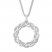 Diamond Circle Necklace 1/4 ct tw Round-cut Sterling Silver