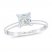 First Light Diamond Solitaire Engagement Ring 1 ct tw Princess-cut 14K White Gold