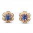 Le Vian Tanzanite Earrings 1/3 ct tw Diamonds 14K Strawberry Gold