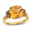 Le Vian Citrine Ring 3/8 ct tw Diamonds 14K Honey Gold