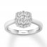 Diamond Engagement Ring 1/4 ct tw Round-cut 10K White Gold