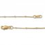 Beaded Box Chain Necklace 14K Yellow Gold 18"