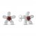 Disney Treasures Vintage Mickey Flower Garnet Earrings 1/6 ct tw Sterling Silver