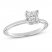 Diamond Solitaire GIA-graded Engagement Ring 3/4 ct tw Princess-cut 18K White Gold