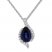 Lab-Created Sapphire Necklace Sterling Silver