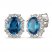 Le Vian Topaz Earrings 1/5 ct tw Diamonds 14K Vanilla Gold