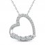 Everything You Are Diamond Heart Necklace 1/2 ct tw 10K White Gold 18"