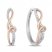 Hallmark Diamonds Hoop Earrings 1/16 ct tw 10K Rose Gold/Sterling SIlver