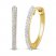 Diamond Hoop Earrings 1/10 ct tw Round-cut 10K Yellow Gold