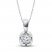Diamond Solitaire Necklace 1/4 ct tw Round-cut 10K White Gold 18"