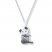 Panda Necklace 1/8 ct tw Diamonds Sterling Silver