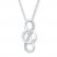 Infinity Circle Necklace 1/15 ct tw Diamonds Sterling Silver