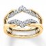 Diamond Enhancer Ring 3/8 ct tw Round-cut 14K Two-Tone Gold