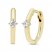 Diamond Solitaire Huggie Hoop Earrings 1/5 ct tw Round-cut 10K Yellow Gold