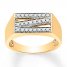 Men's Ring 1/4 ct tw Diamonds 10K Yellow Gold