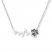 Paw Heartbeat Necklace 1/20 cttw Black Diamonds Sterling Silver