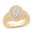 Multi-Stone Diamond Engagement Ring 1 ct tw Round-cut 10K Yellow Gold